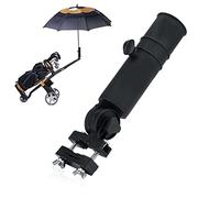Dioche Soporte de Paraguas de Golf Ajustable, Soporte para Sombrilla de Carrito de Golf, Accesorio para Trolley y Silla de Paseo, Fácil Instalación, Material Duradero, Uso a Manos Libres