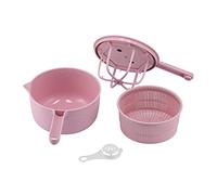 Dioche Spinner de Ensalada, Drenaje de Vegetales para el Hogar Limpiador de Frutas Giratorios Electrodomésticos de Cocina Manual de Ensalada de Ensalada Cesta de Lavado de Vegetales (PINK)