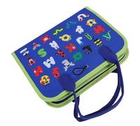 Dioche Tablero de Actividades para Niños Pequeños, Juguete Sensorial Educativo de Fieltro Suave para el Desarrollo de Habilidades Motoras Finas, Juguete de Aprendizaje de Viaje para (Blue)