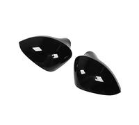 Dioche Tapa de la Cubierta del Espejo, 2 Piezas Tapa del Espejo Retrovisor 1P0857537 Reemplazo de la del Retrovisor Lateral Exterior Izquierdo y Derecho a Prueba de Polvo para Seat Negro Brillante