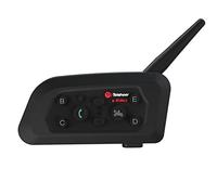 Dioche Teleheer V6 Casco de Moto Auriculares 5.1, de Comunicación Full-Duplex, Intercomunicador en Tiempo Real, Resistente Al Agua y Al Viento, Adecuado para Jinetes, Negro, Paquete de 2 (Negro 1