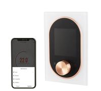 Dioche Termostato Inteligente para Caldera de Agua/Gas y Calefacción Eléctrica con Pantalla Táctil VA, WiFi Habilitado, Programación Semanal 5+1+1, Diseño Fácil de Usar (Calefacción eléctrica con
