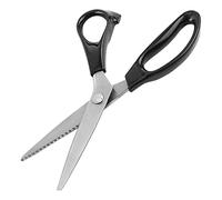 Dioche Tijeras Dentadas Profesionales para Confección de Vestidos, Hojas de Acero Inoxidable, Herramienta de Corte de Tela con Borde Triangular para Costura, Manualidades y Proyectos de (Chm)