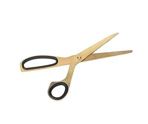 Dioche Tijeras Doradas y Negras Papel de Floristería de Heno Plano Rosa Modernidad Simplificada Herramientas de Corte de Acero Inoxidable Negro y Dorado Tijeras de Acero Suministros de