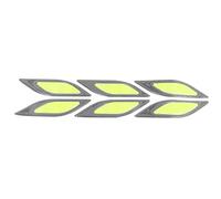 Dioche Tira de Puerta Etiqueta Reflectante para Puerta de Coche de 6 Uds, Almohadilla Protectora de Tira de Goma de Fibra de Carbono para Alerta y Arañazos (Verde Fluorescente)