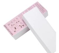 Dioche Tiras de Cera de Papel Depilatoria de Algodón Profesional, 100 Uds., Tiras de Depilación, Papel Encerado para Depilación Facial y Corporal, Cuidado de la Piel Suave (Blanco 100PCS)