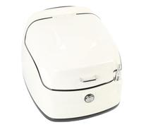 Dioche Top Case Blanco Baúl para Motocicleta de 38 L, Impermeable, Ajuste Universal con Placa Base de Bloqueo de Llave para Casco, Estuche de Almacenamiento Trasero (White)