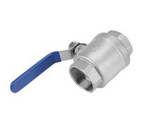 Dioche Válvula de Bola de Rosca Hembra de Puerto Completo de Dos Piezas de Acero Inoxidable 304 de 1 1/2 Pulgadas -/2 Pulgadas DN40 1000 WOG - Fácil Operación con Diseño Duradero