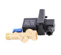 Dioche Válvula de Drenaje Temporizada Electrónica Automática G1/2 DN15 para Compresor de Aire, Tiempo de Descarga Ajustable de 0,5 a 10 Segundos, con Intervalo Programable de 0,5 (AC230V)