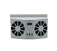 Dioche Ventilador de Coche con Energía Solar de Doble Cabezal, Ventilador Eléctrico Portátil con Ahorro de Energía de Doble Cabezal para Automóviles (Extractor de aire de [blanco])