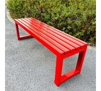 Diodceraic Asiento de Comedor de Patio con Asiento de Listones, Banco de Metal para jardín, Picnic, Patio, Porche Delantero, decoración Exterior(Red,180x40x45cm)