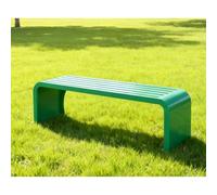 Diodceraic Banco Exterior de Acero Inoxidable sin Respaldo, Estructura de Acero, Banco de jardín, Patio, Porche, Banco de Picnic Moderno Multicolor de aleación Art Deco para Parque(Green,120x40x45cm)