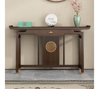 Diodceraic Consola de Madera de Olmo Antiguo Media Luna, Mesa de sofá, Mesa Auxiliar de Estilo Mid-Century, contra la Pared, cajón, vestíbulo, Madera Americana, Porche(140cm)