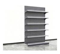 Diodceraic Estantería góndola para supermercado, Expositor de Metal Resistente con Altura Ajustable para Tiendas minoristas, Tiendas de conveniencia y hogar(H190cm-Gray,L90cm(Sub Shelf))