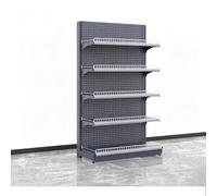 Diodceraic Estantería góndola para supermercado, Expositor de Metal Resistente con Altura Ajustable para Tiendas minoristas, Tiendas de conveniencia y hogar(H160cm-Gray,L93cm(Main Shelf))