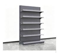 Diodceraic Estantería góndola para supermercado, Expositor de Metal Resistente con Altura Ajustable para Tiendas minoristas, Tiendas de conveniencia y hogar(H190cm-Gray,L123cm(Main Shelf))