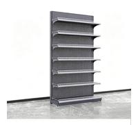 Diodceraic Estantería góndola para supermercado, Expositor de Metal Resistente con Altura Ajustable para Tiendas minoristas, Tiendas de conveniencia y hogar(H220cm-Gray,L93cm(Main Shelf))