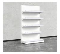 Diodceraic Estantería góndola para supermercado, Expositor de Metal Resistente con Altura Ajustable para Tiendas minoristas, Tiendas de conveniencia y hogar(H160cm-White,L73cm(Main Shelf))