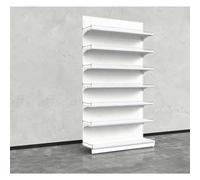 Diodceraic Estantería góndola para supermercado, Expositor de Metal Resistente con Altura Ajustable para Tiendas minoristas, Tiendas de conveniencia y hogar(H220cm-White,L90cm(Sub Shelf))