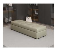 Diodceraic Otomana con Almacenamiento para Dormitorio, Banco Moderno tapizado, Largo para Entrada, con Asiento Acolchado, Banco para Cambiar Zapatos(Tea White,200x50x40cm)