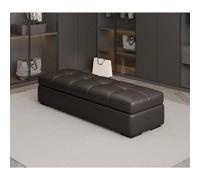 Diodceraic Otomana con Almacenamiento para Dormitorio, Banco Moderno tapizado, Largo para Entrada, con Asiento Acolchado, Banco para Cambiar Zapatos(Dark Tea,140x50x40cm)