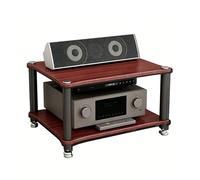 Diodceraic Rack para componentes de Audio, Soporte Multimedia AV con estantes, gabinete estéreo con Patas amortiguadoras, gabinete Abierto para componentes(Red,2 Tier)