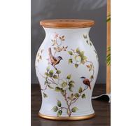 Diodceraic Taburete de jardín de cerámica esmaltada - Taburete Pintado a Mano Mesa Auxiliar de Tambor Estilo Chino para cabaña, baño o Porche(B)