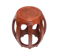 Diodceraic Taburete de Madera clásica China, Estilo Antiguo,Taburete de Tambor de Madera de Rosa, Asiento Redondo de Estilo Chino para la Sala de Estar(D,45cm)