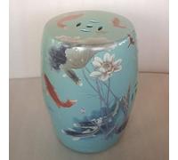 Diodceraic Taburete de Tambor Decorativo para jardín y Patio, Mesa Auxiliar de cerámica esmaltada Chinoiserie de Estilo cabaña y Bohemio(B8)