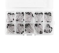 Diodo, 100 Piezas 10 Valores Germanio Rectificador Diodo Surtido Kit Electrónico 1N4001~1N4007 1N5817~1N5819 Con Caja, Baja Pérdida de Potencia Y Alta Eficiencia