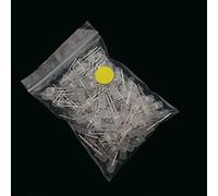 Diodo LED de 3 mm de 3 mm, blanco, verde, rojo, azul, amarillo, naranja, rosa, morado, blanco cálido, lámpara LED de cabeza redonda (100 unidades, color amarillo niebla)