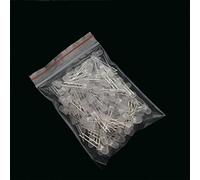 Diodo LED de 5 mm, 100 unidades, 5 mm, blanco, verde, rojo, azul, amarillo, naranja, rosa, morado, blanco cálido, cabeza redonda, lámpara LED, diodo emisor de luz (100 unidades blanco niebla)