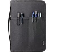 diodrio Funda para cuaderno A5 con cremallera YKK para Moleskine Cahier A5 LEUCHTTURM de 5.5 x 8.25 pulgadas, cuaderno de bocetos, bucle para bolígrafo, resistente al agua, recargable, bolsillos de