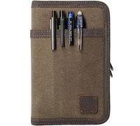 diodrio Funda para cuadernos de notas de campo para cuaderno de bolsillo de 3.3 x 5.5 pulgadas con soporte para bolígrafo, cubierta de cremallera resistente al agua para cuaderno de bocetos de 3.5 x