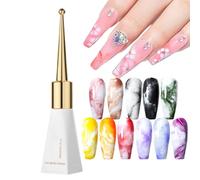 Dioeazh Gel Florecimiento para Uñas - 10ml Esmalte Gel Efectos Fluidos Para Uñas - Líquido de Curado Rápido para Esculpir Modelar Belleza Hogar Mujeres Niñas
