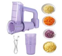 Dioeazh Picador De Verduras - Rallador De Queso Automático Recargable,Cortador De Alimentos Multifuncional Para Vegetales - para Zanahoria, Papa, Ajo, Ensalada, Frutos Secos, Preparación de Comidas,