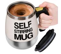 Dioeazh Taza Automática De Agitación Magnética | 400 ml Acero Inoxidable con Batería para Bebidas,Taza de Café con Agitación Magnética Automática | Para Té Bebida de Avena Polvo Hogar Oficina Viaje