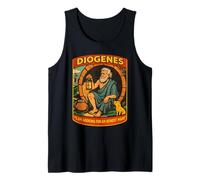 Diógenes Comic Retro Griego Filósofo Gráfico Camiseta sin Mangas