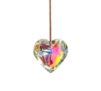 Diogeynu Candelabro de cristal de 40 mm con forma de corazón de amor, prisma de arco iris, atrapasueños de cristal, regalo para decoración de jardín, decoración del hogar, boda, ventana