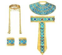 Diogeynu Disfraz egipcio para mujer, incluye diademas de princesa egipcia, diadema de serpiente, cinturón egipcio para Halloween