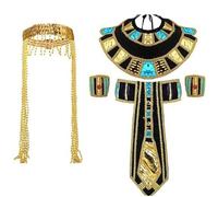 Diogeynu Disfraz egipcio para mujer, incluye diademas de princesa egipcia, diadema de serpiente, cinturón egipcio para Halloween