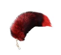 Diogeynu Llavero con diseño de cola de zorro degradado, para colgar en bolsa, colgante de coche, bolso de mano, decoración para mujeres y niñas