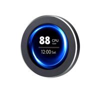 Diogeynu Monitor USB de 2.8 pulgadas, pantalla de enfriador de agua, pantalla LCD secundaria de 480 x 480 IPS, función de análisis de espectro musical, diseño portátil refrigerado por agua USB