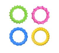 Diogeynu Paquete de 4 pulseras sensoriales para masticar con textura para estudiantes y oficina para aliviar el estrés y mejorar la atención