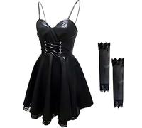 Diohauxi Disfraz de Misa Amane para cosplay de anime, color negro, para Halloween y actuaciones escénicas (XS-2XL)