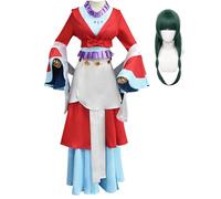 Diohauxi Maomao Disfraz de cosplay - Disfraz de vestido rojo | Juego completo de cáñamo con peluca | Disfraz de rol para Halloween