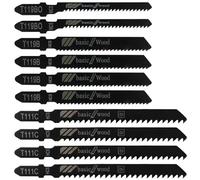 Diompirux 10 piezas Juego de hojas de sierra curva de acero al carbono, Vástago en T hojas de Sierra de Calar, Herramientas de precisión para cortes finos y proyectos de bricolaje