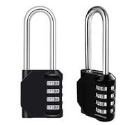 Diompirux 2 Piezas 4 Digitos Candado Combinacion Taquilla, Impermeable Candado Numerico, Candado de Código de Aleación de Zinc Interior/Exterior, para El Casillero del Gimnasio Escolar Archivadores