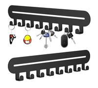 Diompirux 2 Piezas Colgador Llaves Pared, Viene con 8 Ganchos, Soporte portátil de pared para para almacenamiento en la entrada, para Colgar Llaveros, Paraguas, Gafas de Sol, Collares de Joyería