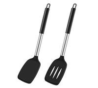 Diompirux 2 piezas Espátula de Cuchara de Silicona, Sin BPA Herramienta de Cocina Antiadherente, Utensilios de Cocina para Servir, Freir, Mezclar y Despegar Alimentos en Cocina, para Cocina y hornear